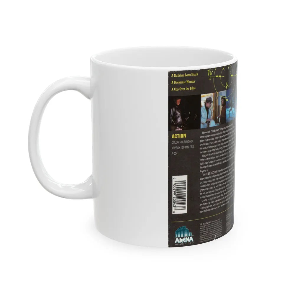 BALLBUSTER (VHS COVER) - White Coffee Mug-Go Mug Yourself