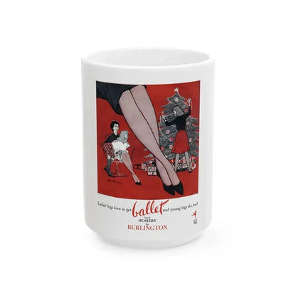 Ballet advertisement, Cosmopolitan, December 1960 - White Coffee Mug 15oz - Go Mug Yourself