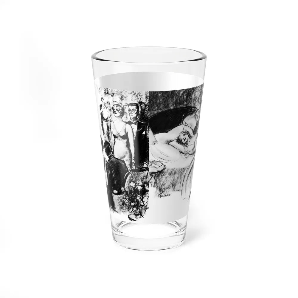 Ballyhoo 1934-01 Image 012-013 (Magazine Illustration) Pint Glass 16oz-Go Mug Yourself