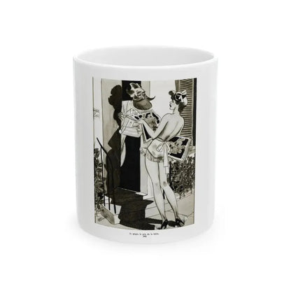 Ballyhoo Magazine Illustration, February 1935 - White Coffee Mug 11oz - Go Mug Yourself
