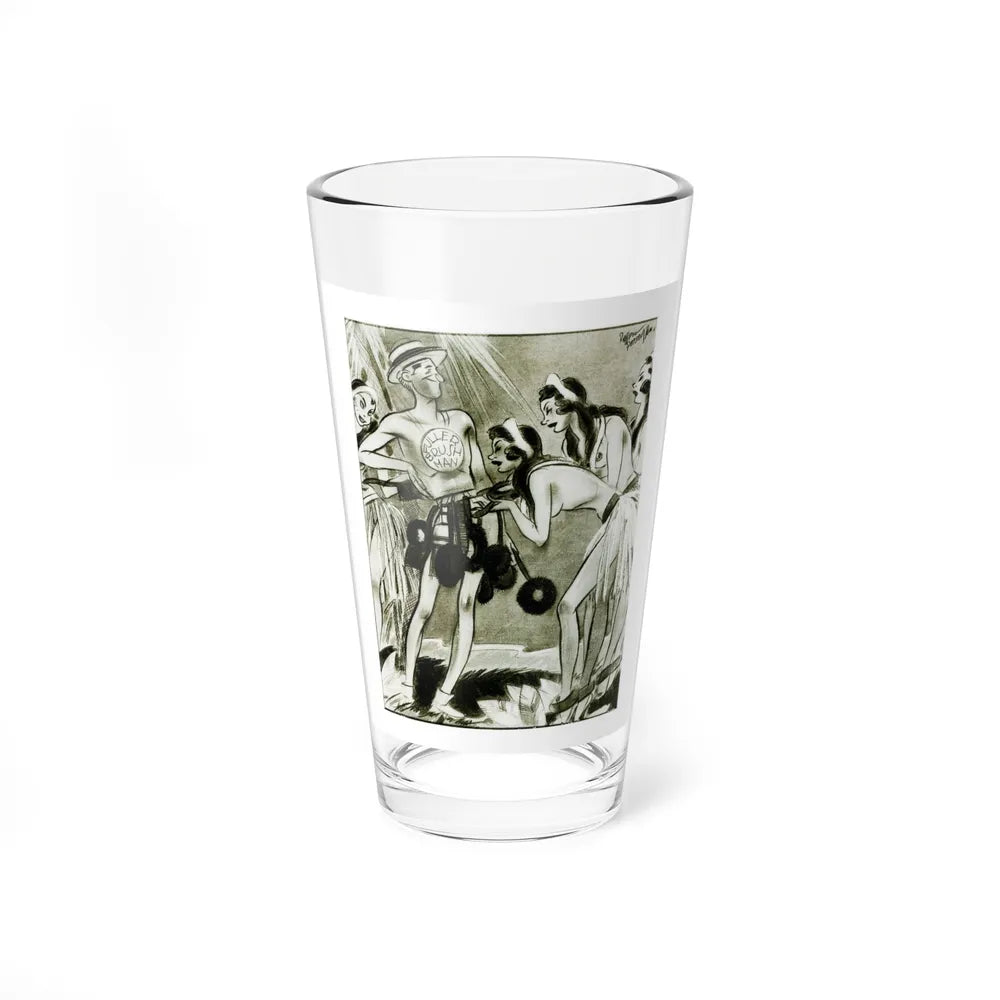 Ballyhoo Magazine Illustration (Magazine Illustration) Pint Glass 16oz-16oz-Go Mug Yourself