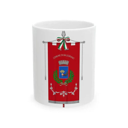 Balsorano-Gonfalone (Italy) White Coffee Mug 11oz - Go Mug Yourself