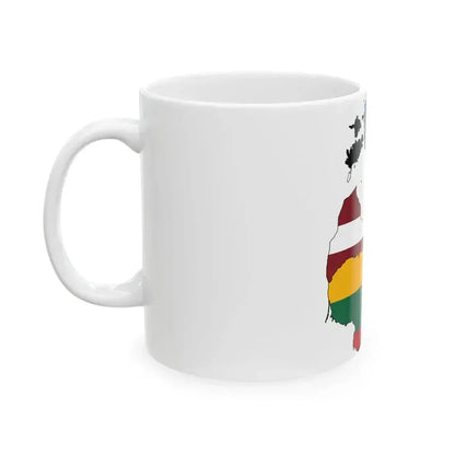 Baltic states flag map (Estonia) White Coffee Mug - Go Mug Yourself