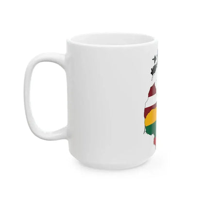 Baltic states flag map (Estonia) White Coffee Mug - Go Mug Yourself