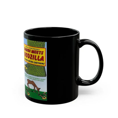 BAMBI MEETS GODZILLA AND OTHER WEIRD CARTOONS (VHS COVER) - Black Coffee Mug - Go Mug Yourself