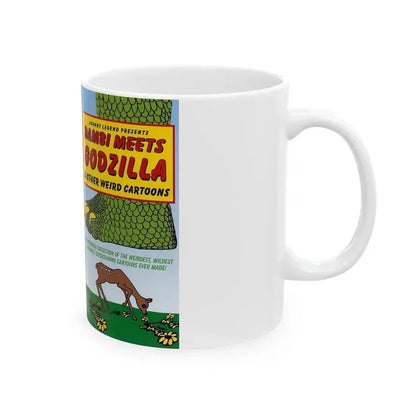 BAMBI MEETS GODZILLA AND OTHER WEIRD CARTOONS (VHS COVER) - White Coffee Mug - Go Mug Yourself