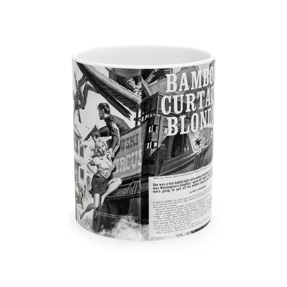Bamboo Curtain Blonde, For Men Only, February 1966 - White Coffee Mug 11oz - Go Mug Yourself