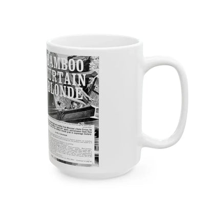 Bamboo Curtain Blonde, For Men Only, February 1966 - White Coffee Mug - Go Mug Yourself