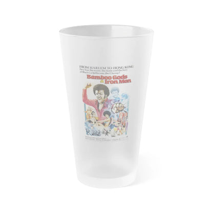 BAMBOO GODS & IRON MEN 1974 Movie Poster - Frosted Pint Glass 16oz-16oz-Frosted-Go Mug Yourself