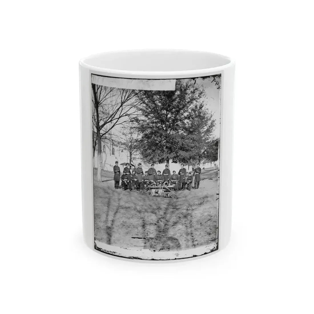 Band Group Seated Behind Their Instruments(2) (U.S. Civil War) White Coffee Mug 11oz - Go Mug Yourself