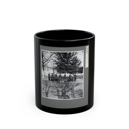 Band Group Seated Behind Their Instruments (U.S. Civil War) Black Coffee Mug-11oz-Go Mug Yourself