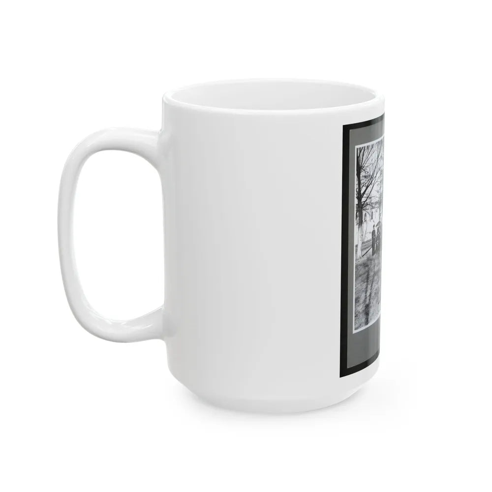 Band Group Seated Behind Their Instruments (U.S. Civil War) White Coffee Mug-Go Mug Yourself