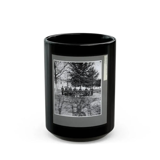 Band Group Seated Behind Their Instruments (U.S. Civil War) Black Coffee Mug 15oz - Go Mug Yourself