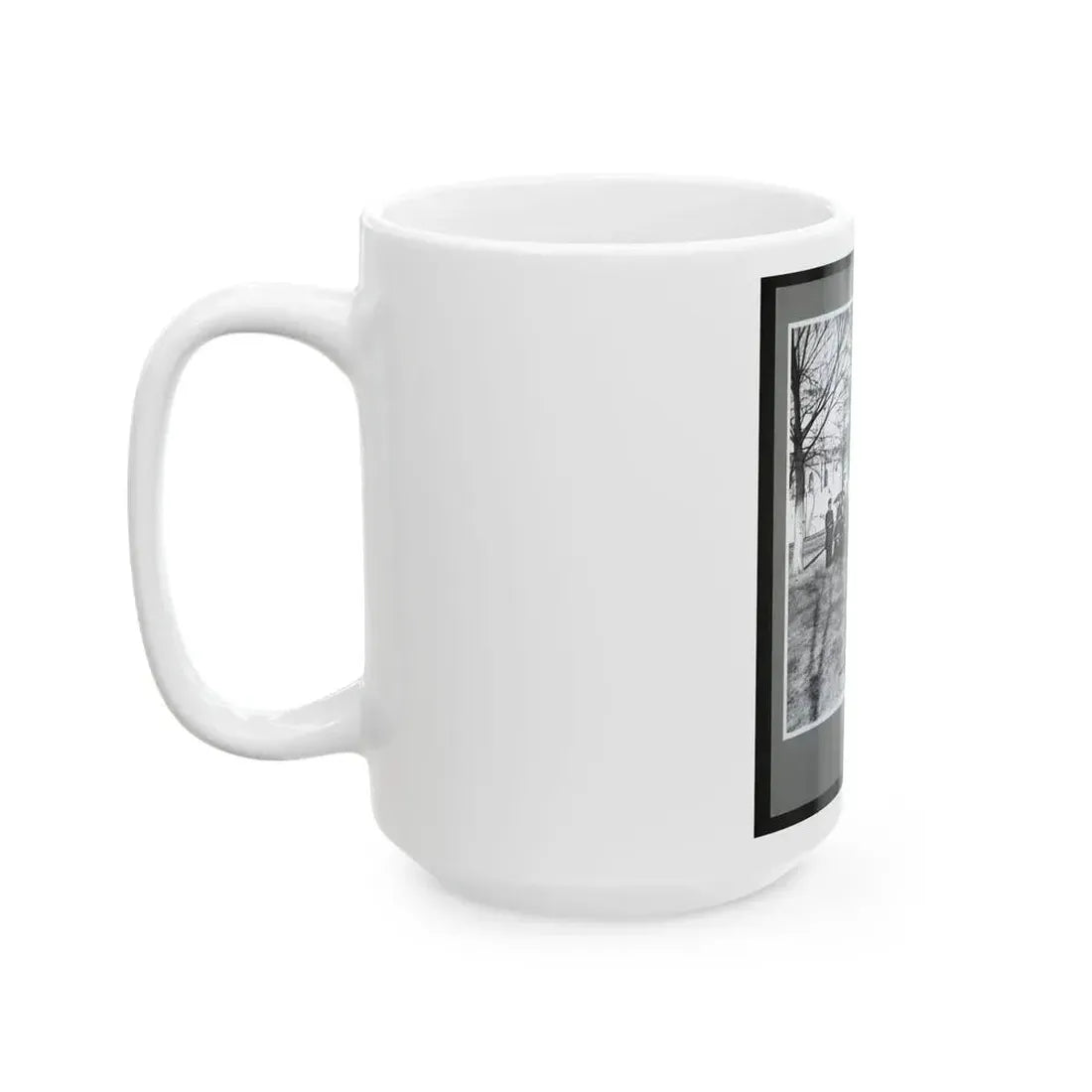 Band Group Seated Behind Their Instruments (U.S. Civil War) White Coffee Mug - Go Mug Yourself
