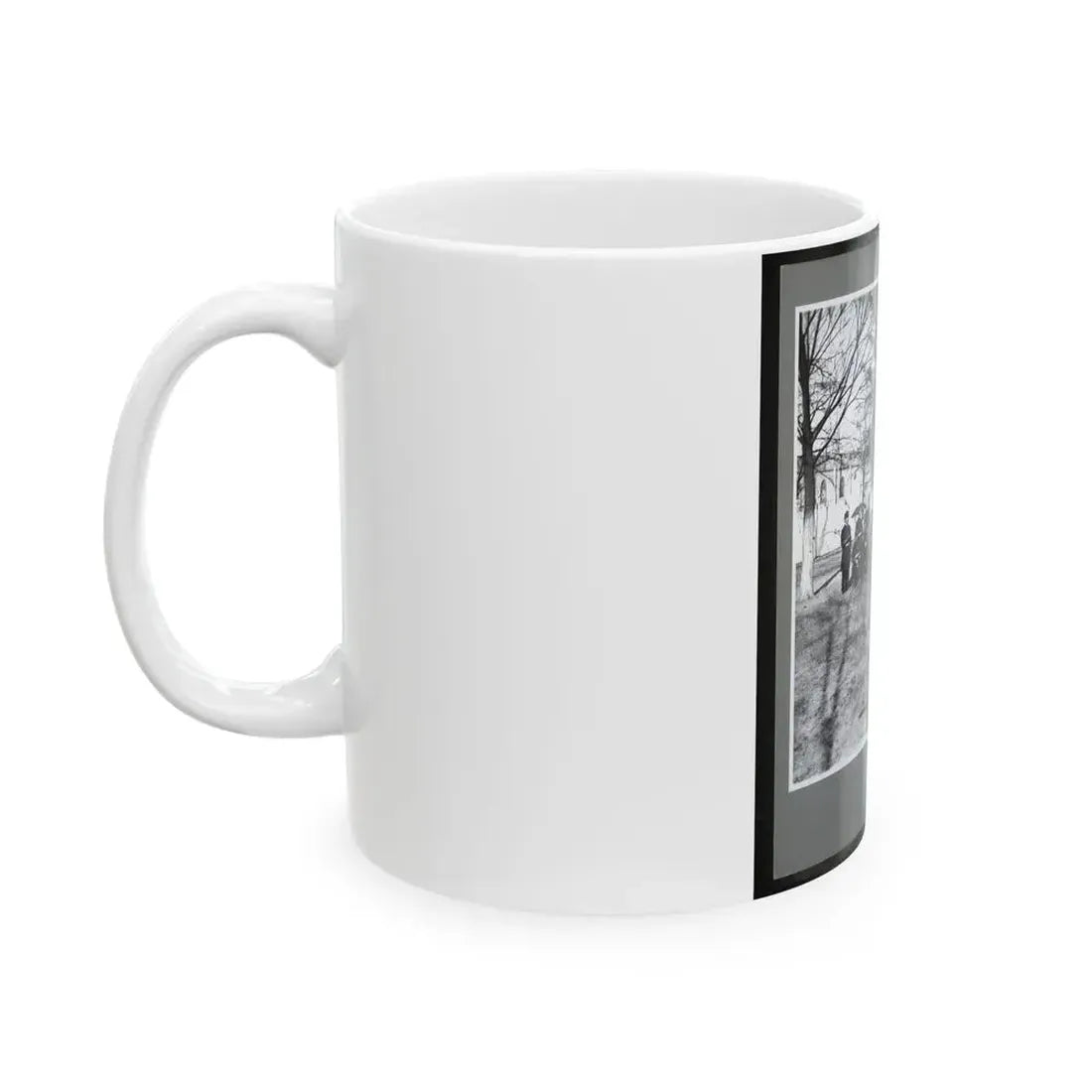 Band Group Seated Behind Their Instruments (U.S. Civil War) White Coffee Mug - Go Mug Yourself