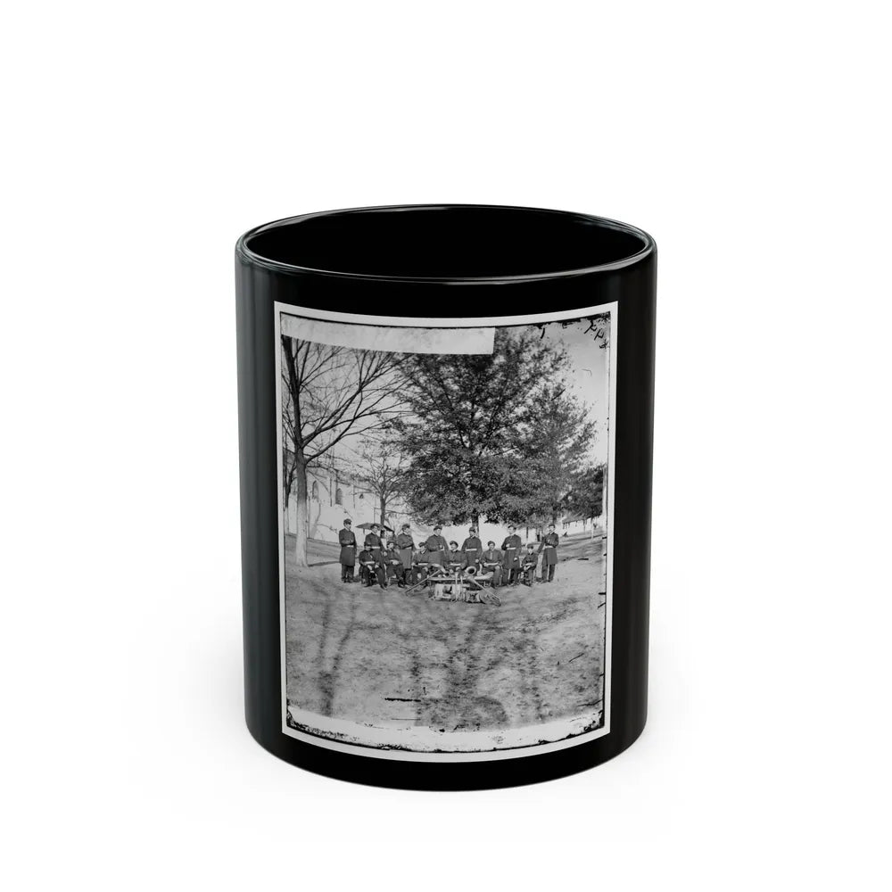 Band Group Seated Behind Their Instruments(2) (U.S. Civil War) Black Coffee Mug-11oz-Go Mug Yourself