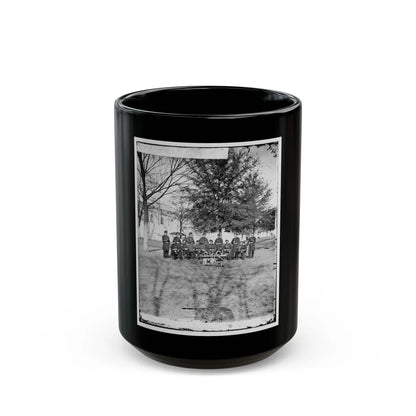 Band Group Seated Behind Their Instruments(2) (U.S. Civil War) Black Coffee Mug-15oz-Go Mug Yourself