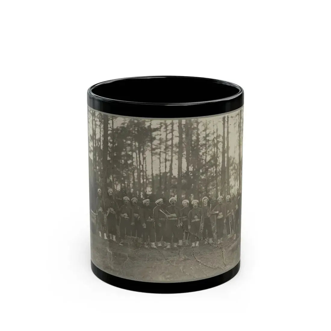 Band Of 114th Pa. Infantry, Brandy Station, Va., Apr. 1864 (U.S. Civil War) Black Coffee Mug 11oz - Go Mug Yourself