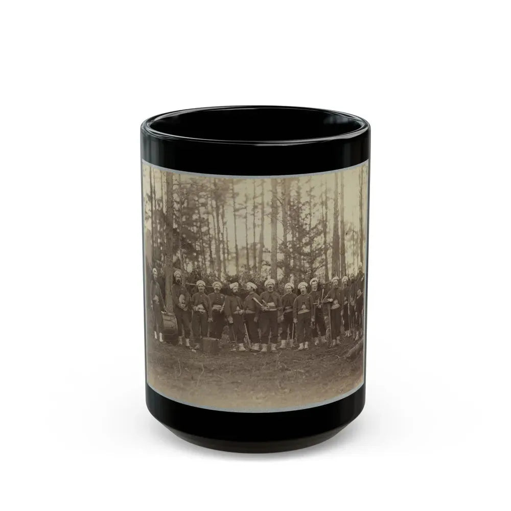 Band Of 114th Pennsylvania Infantry In Front Of Petersburg, Va., August, 1864 (U.S. Civil War) Black Coffee Mug 15oz - Go Mug Yourself