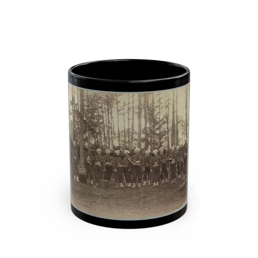 Band Of 114th Pennsylvania Infantry In Front Of Petersburg, Va., August, 1864 (U.S. Civil War) Black Coffee Mug-11oz-Go Mug Yourself