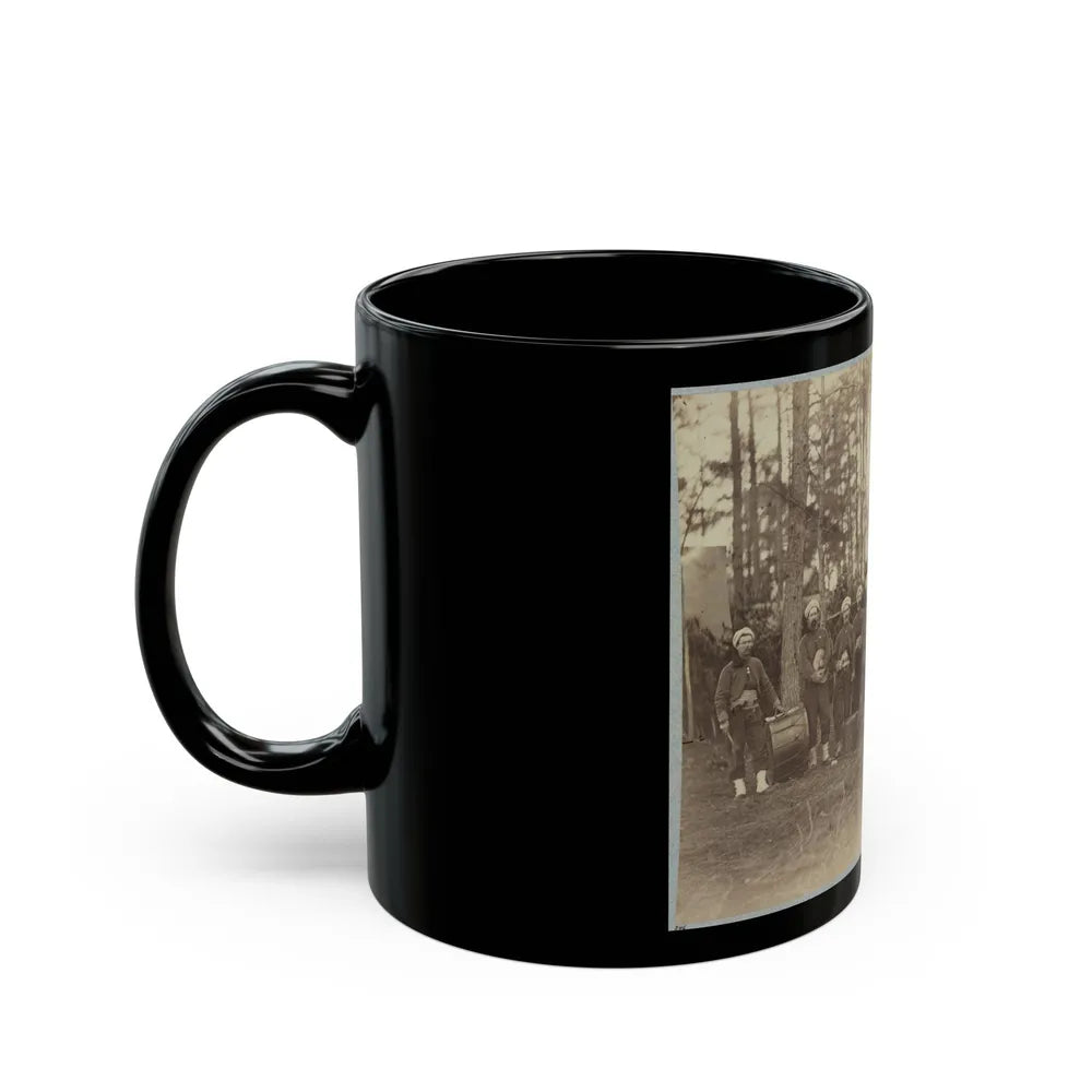 Band Of 114th Pennsylvania Infantry In Front Of Petersburg, Va., August, 1864 (U.S. Civil War) Black Coffee Mug-Go Mug Yourself