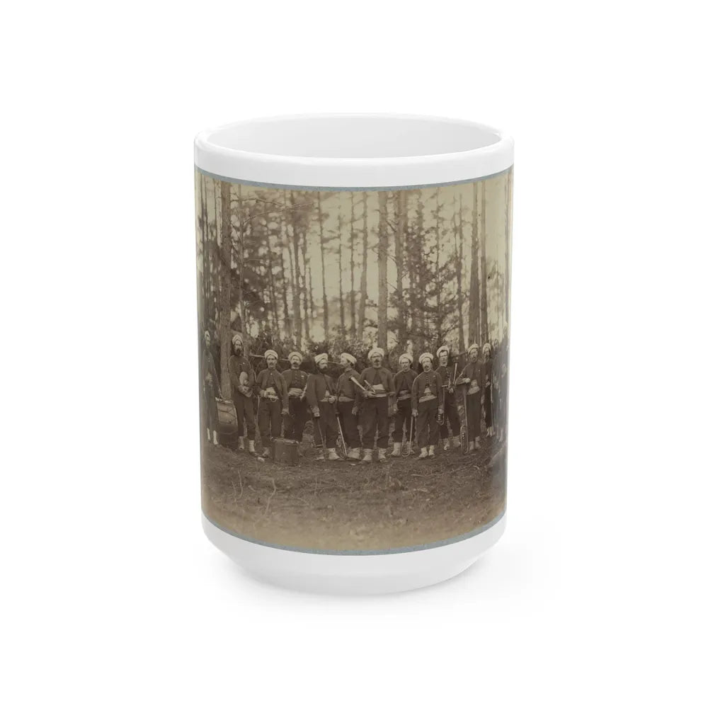 Band Of 114th Pennsylvania Infantry In Front Of Petersburg, Va., August, 1864 (U.S. Civil War) White Coffee Mug-15oz-Go Mug Yourself