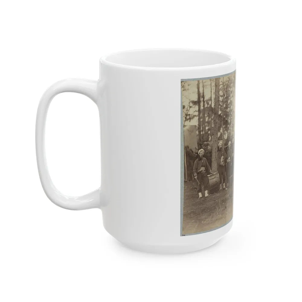 Band Of 114th Pennsylvania Infantry In Front Of Petersburg, Va., August, 1864 (U.S. Civil War) White Coffee Mug-Go Mug Yourself