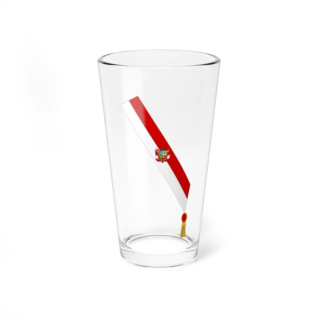 Banda presidencial del Peru (Peru) (Coat of Arms) Pint Glass 16oz 16oz - Go Mug Yourself