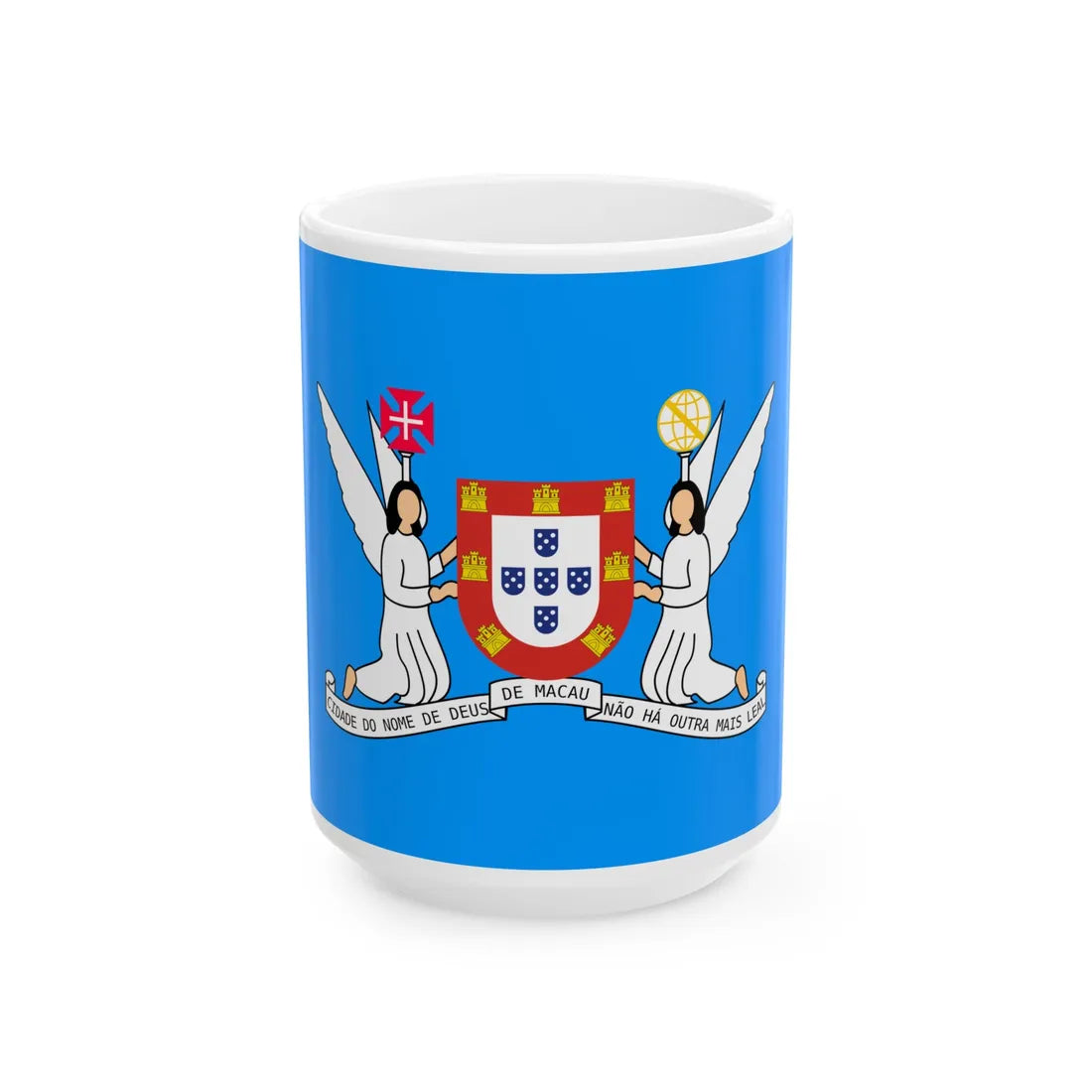 Bandeira do Leal Senado (Portugal) White Coffee Mug 15oz - Go Mug Yourself