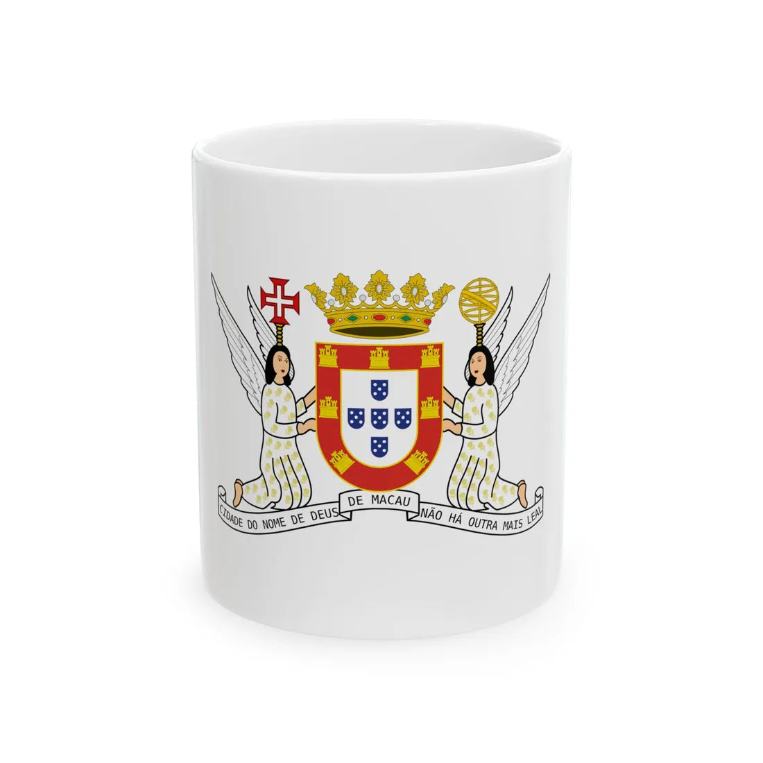 Bandeira do Leal Senado white background (Portugal) White Coffee Mug 11oz - Go Mug Yourself