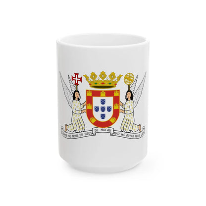Bandeira do Leal Senado white background (Portugal) White Coffee Mug 15oz - Go Mug Yourself