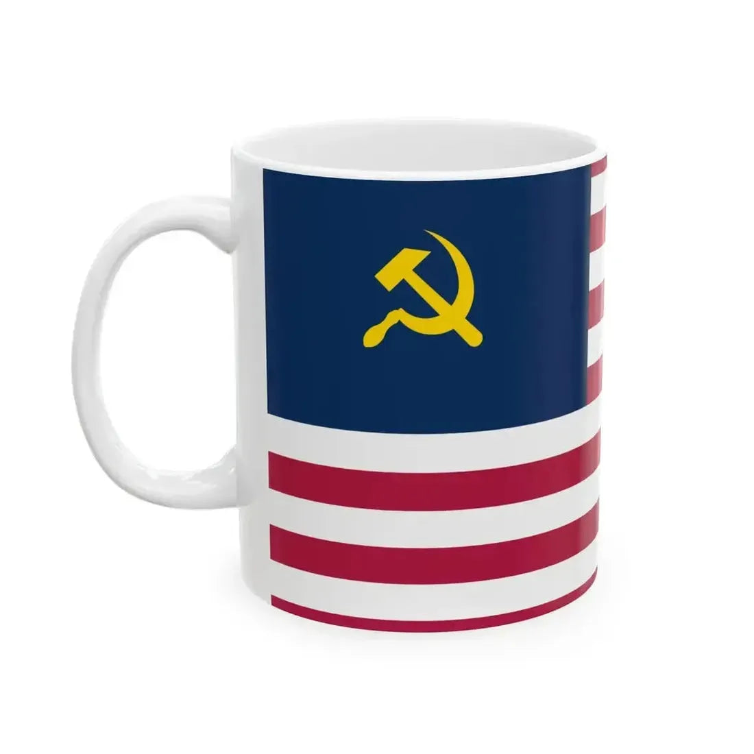 Bandeira dos Estados Unidos Comunista (United States) White Coffee Mug - Go Mug Yourself