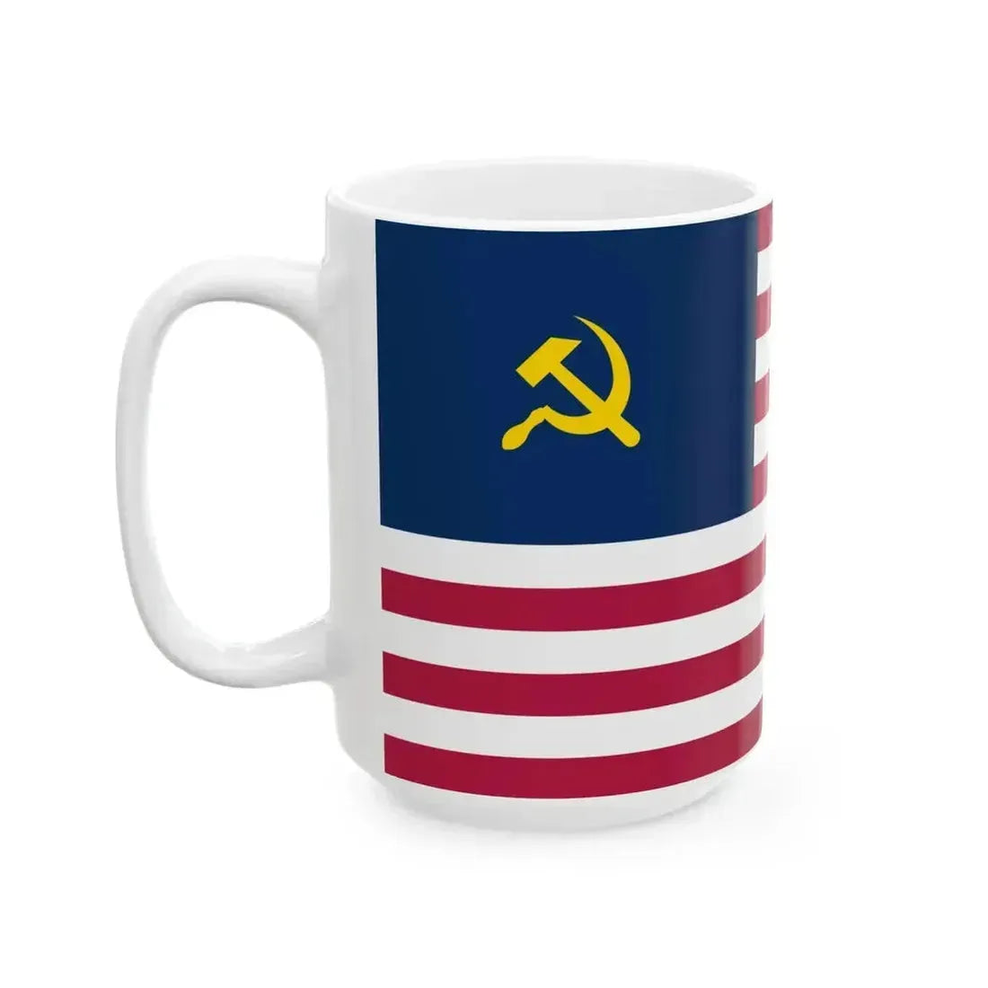 Bandeira dos Estados Unidos Comunista (United States) White Coffee Mug - Go Mug Yourself