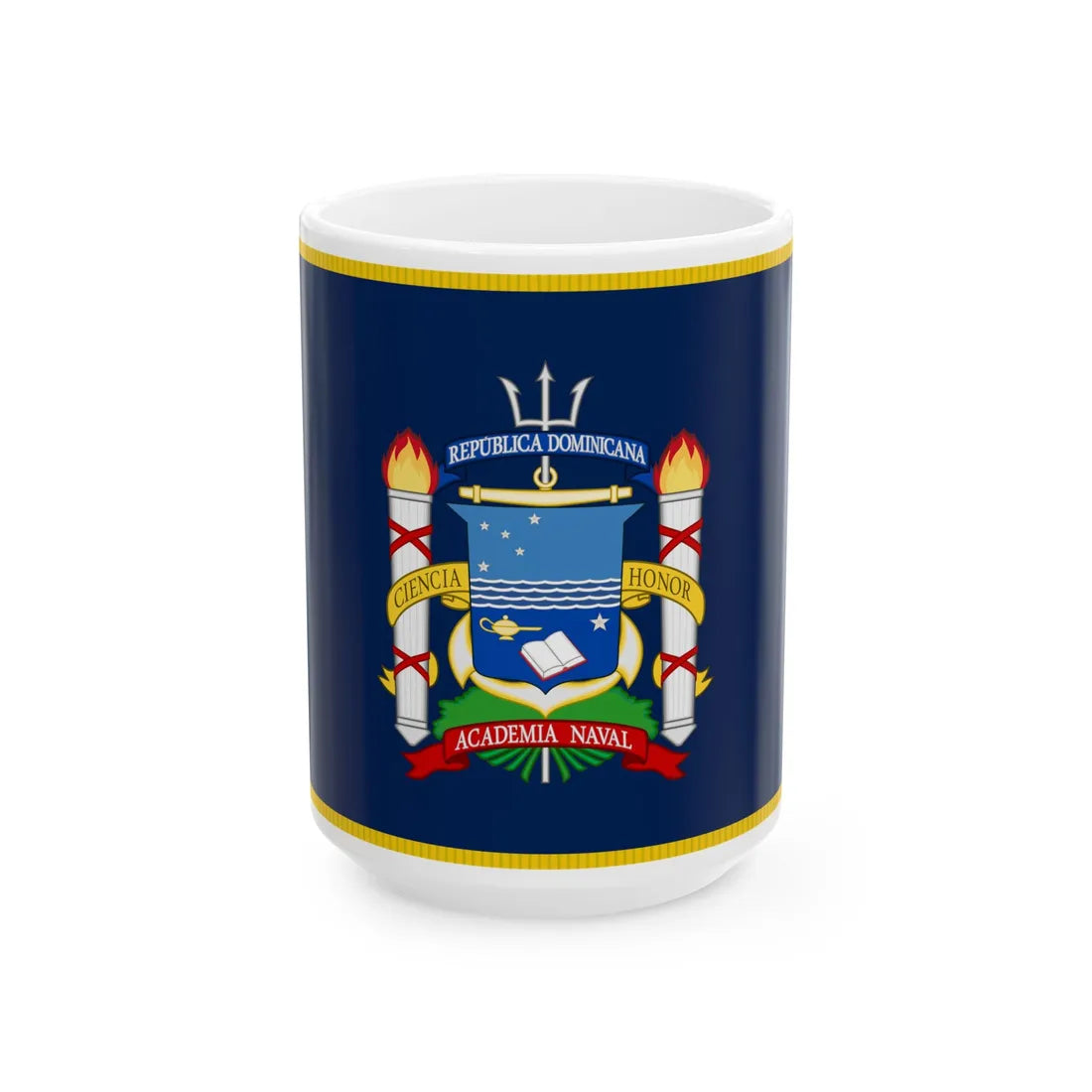 Bandera Academia MDG (Dominica) White Coffee Mug 15oz - Go Mug Yourself