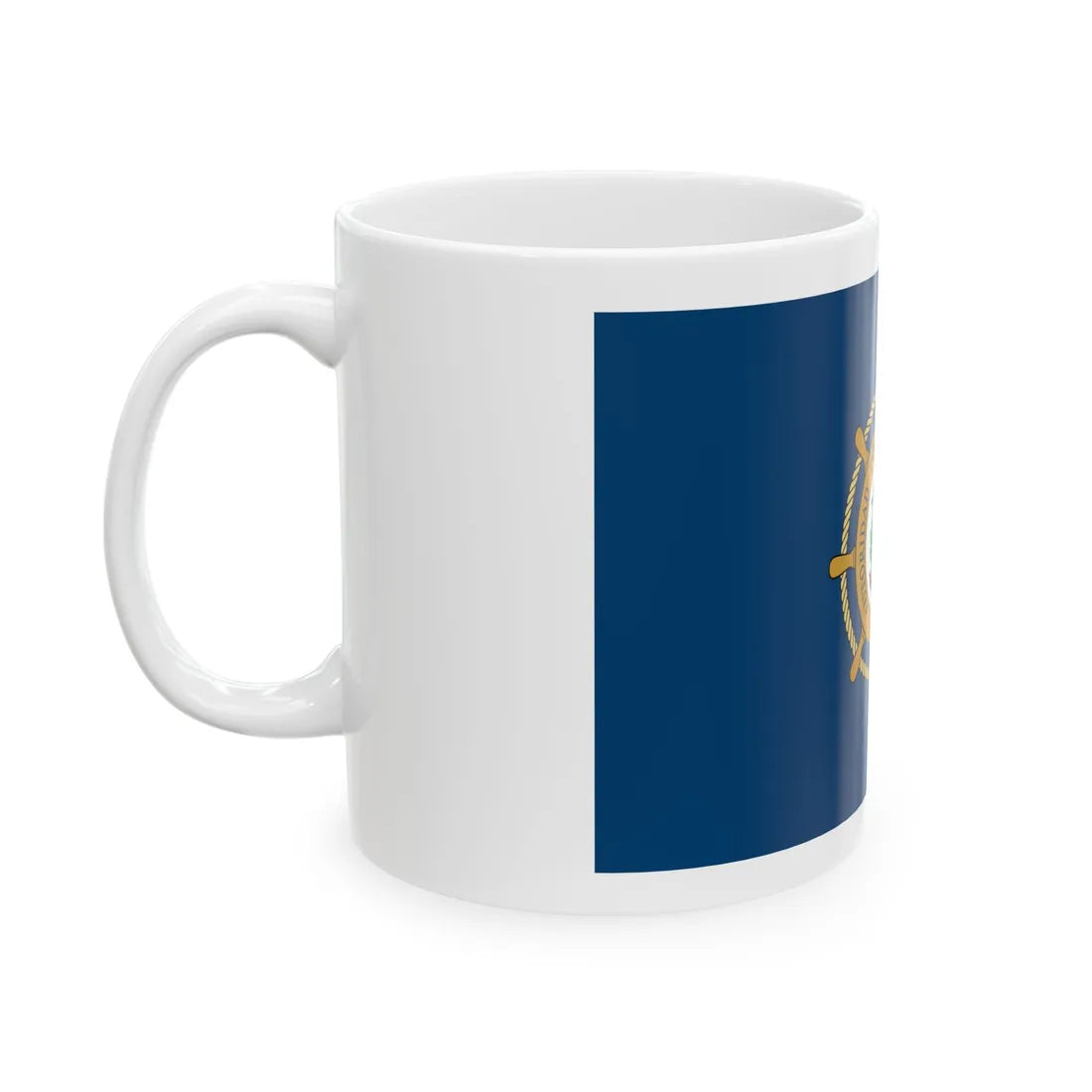 Bandera Autoridad Portuaria Dominicana (Dominica) White Coffee Mug - Go Mug Yourself