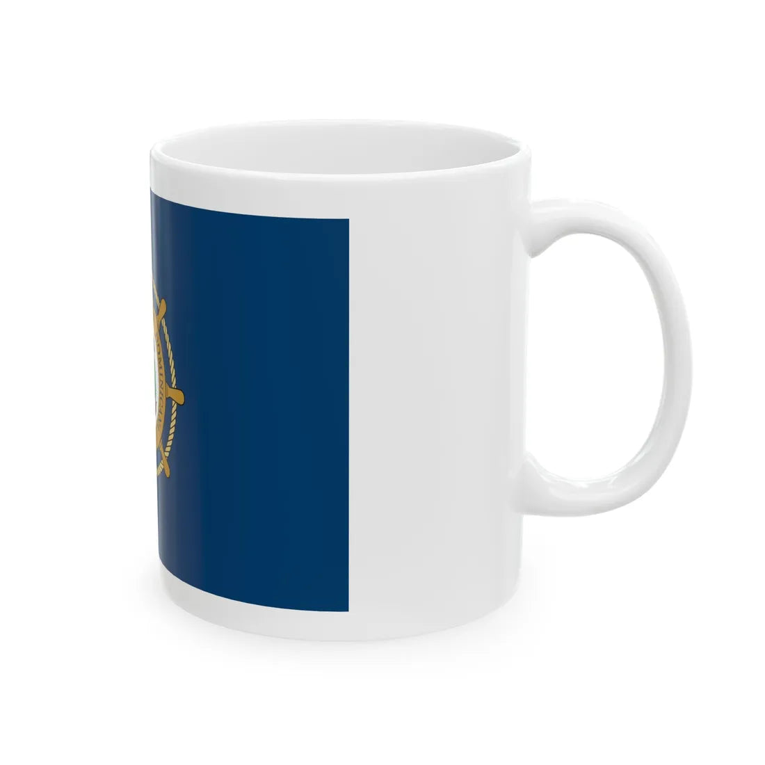 Bandera Autoridad Portuaria Dominicana (Dominica) White Coffee Mug - Go Mug Yourself