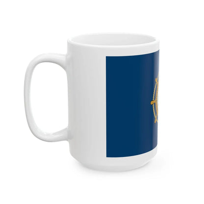 Bandera Autoridad Portuaria Dominicana (Dominica) White Coffee Mug - Go Mug Yourself