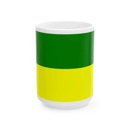 Bandera Canton San Fernando (Ecuador) White Coffee Mug 15oz - Go Mug Yourself
