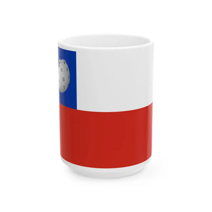 Bandera Chilena Wikipedista (Chile) White Coffee Mug 15oz - Go Mug Yourself