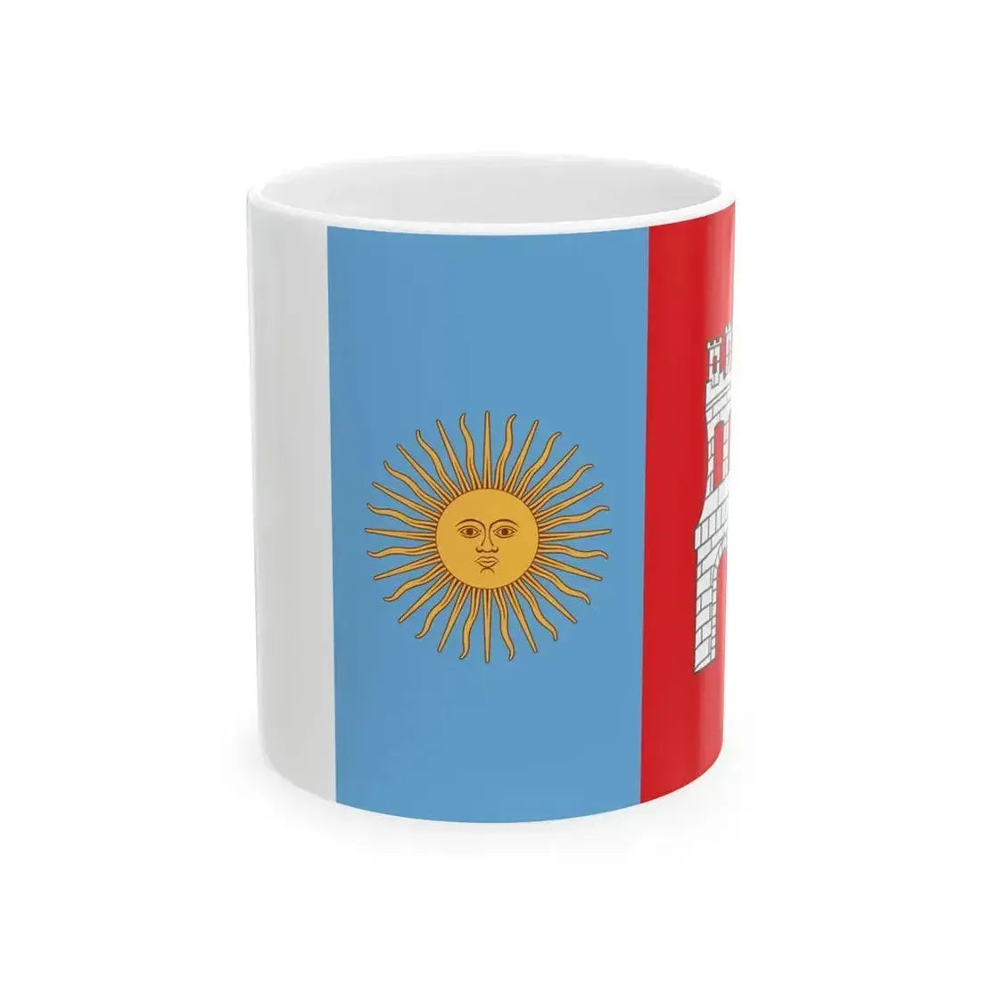 Bandera Cordoba-inof (Argentina) White Coffee Mug 11oz - Go Mug Yourself
