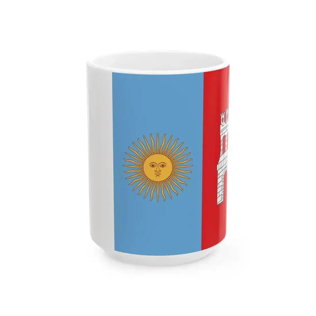 Bandera Cordoba-inof (Argentina) White Coffee Mug 15oz - Go Mug Yourself