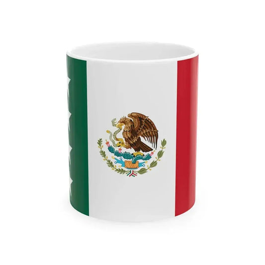 Bandera Cuatro estrellas Mexico-Alto Mando (Mexico) White Coffee Mug 11oz - Go Mug Yourself