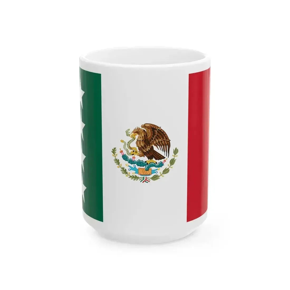 Bandera Cuatro estrellas Mexico-Alto Mando (Mexico) White Coffee Mug 15oz - Go Mug Yourself