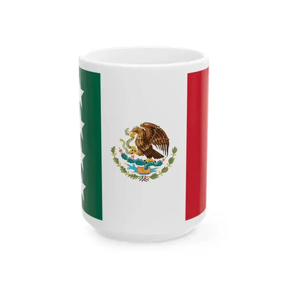 Bandera Cuatro estrellas Mexico-Alto Mando (Mexico) White Coffee Mug 15oz - Go Mug Yourself