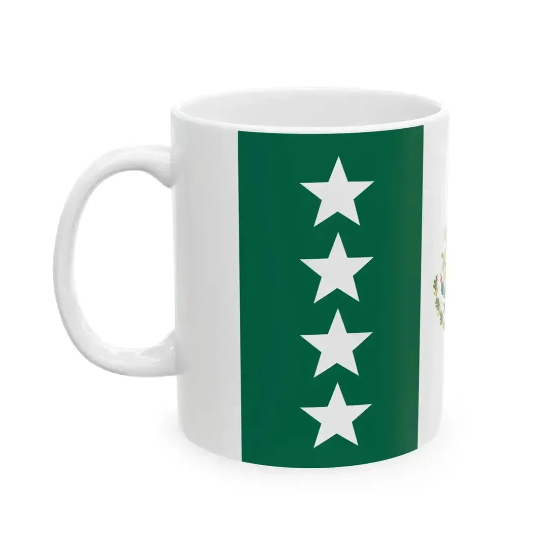 Bandera Cuatro estrellas Mexico-Alto Mando (Mexico) White Coffee Mug - Go Mug Yourself
