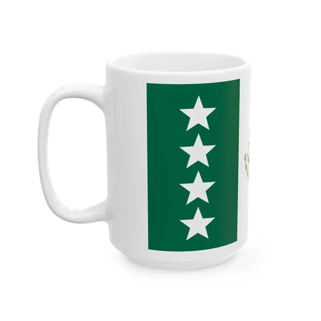 Bandera Cuatro estrellas Mexico-Alto Mando (Mexico) White Coffee Mug - Go Mug Yourself