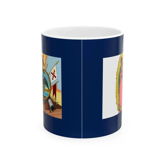 Bandera de Allende anverso y reverso Equis (Mexico) White Coffee Mug 11oz - Go Mug Yourself