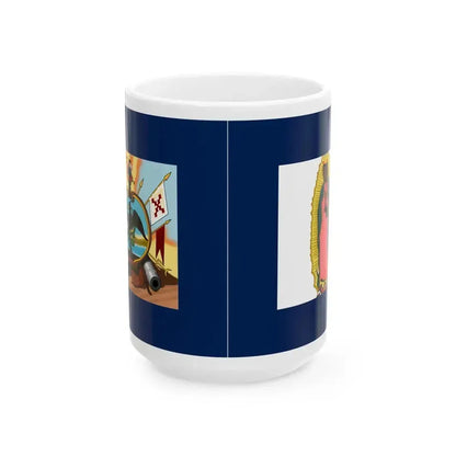 Bandera de Allende anverso y reverso Equis (Mexico) White Coffee Mug 15oz - Go Mug Yourself