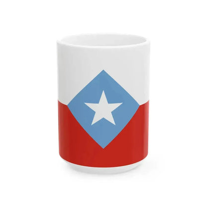 Bandera de Chile Centrada (Chile) White Coffee Mug 15oz - Go Mug Yourself