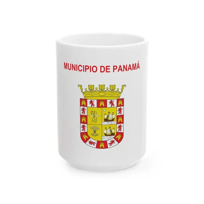 Bandera de Ciudad de Panama (Panama) White Coffee Mug 15oz - Go Mug Yourself